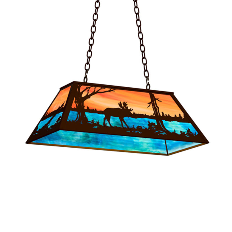 Luminaire suspendu 33 po Aloah, Bronze acajou