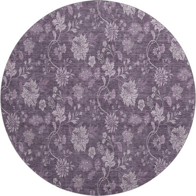 Premium Machine Washable Prisco Plum Rug