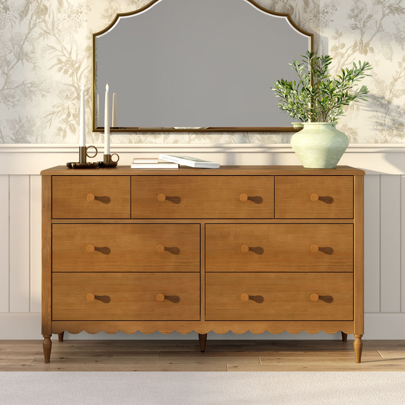 7-Drawer Dresser, Pecan