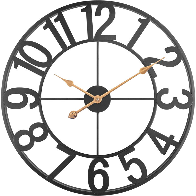 14 Inch Modern Wall Clock Battery Operated, Small