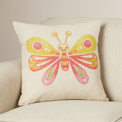  Butterfly Flower Throw Pillow