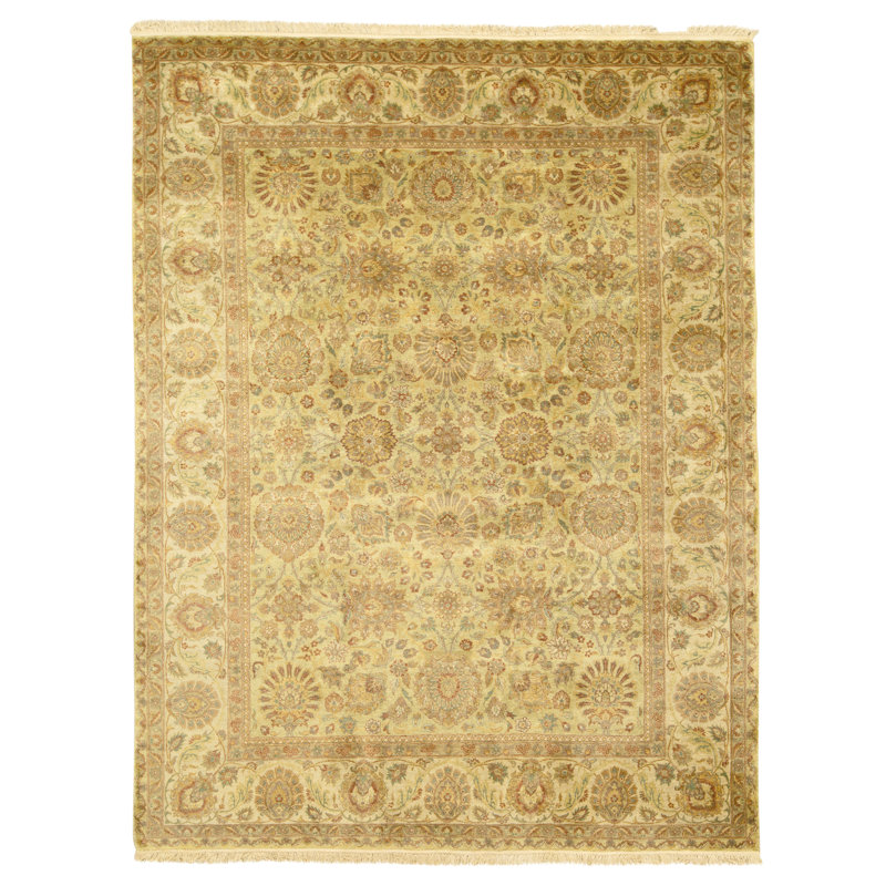 High-Quality Hand-Knotted Cream Area Rug