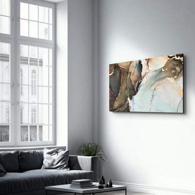 Peinture murale élégante en verre trempé | 100% verre trempé, épaisseur: 0,16 pouce | Imprimé UV pour des couleurs éclatantes et une durabilité | Parfait pour la décoration intérieure et l'esthétique moderne