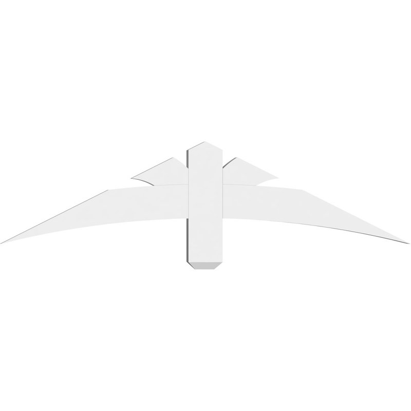 Davenport Architectural Grade Gable Bracket, 12" H x 48" W (Pitch: 6/12), 4" D x 4" F, Signature Urethane
