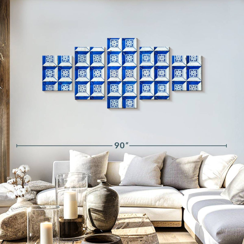 Abstract Ceramic, 30" H x 68" W