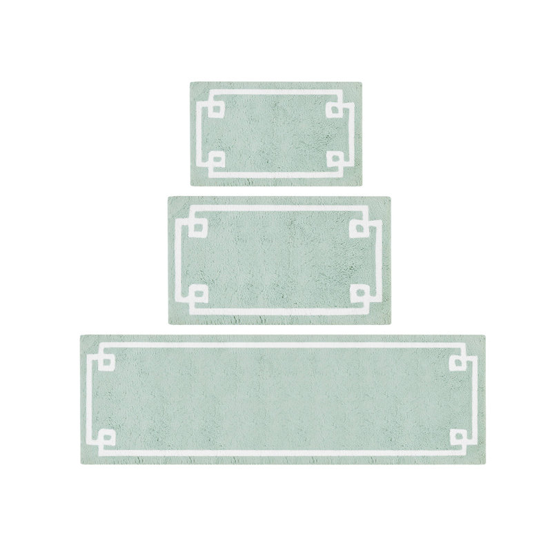 Tapis pour salle de bain 100% coton avec envers antidérapant Evan , Écume de mer, écume de mer, L 20 po x L 30 po