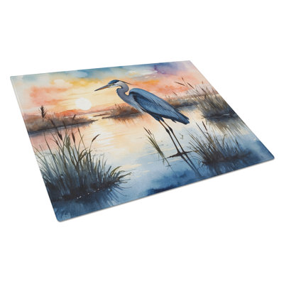 Planche à découper en verre Blue Heron