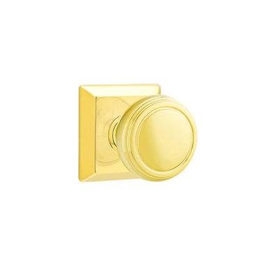 Ensemble de faux boutons Emtek avec rosette Quincy et bouton Norwich