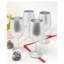 Ensemble de 4 verres à vin en plastique de couleur argent métallique (20 oz), ensemble de verres à vin en acrylique sans BPA, verres à vin rouges incassables, verres à vin blancs