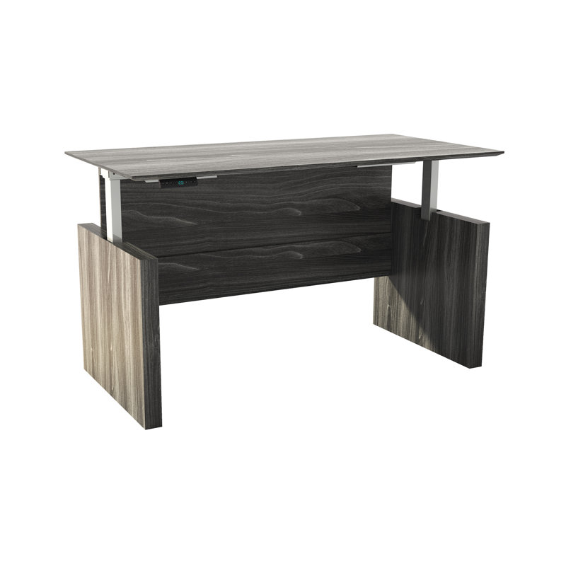 Medina Height-Adjustable 72" Straight Height Adjustable Desk, Gray Steel