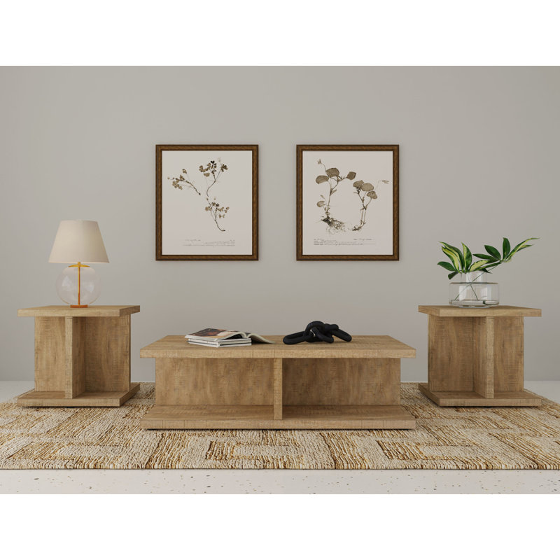 Ensemble de table basse et de table de bout 3 pièces Metron Mango