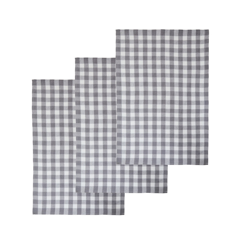 Cotton Waffle Tea Towel Kitchen Towel, Grey