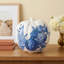 Blue Camellia Tall Figural Pumpkin