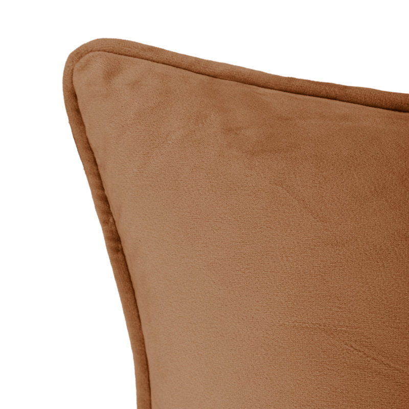 Velvet Reversible Throw Pillow, Camel, 20" x 20"
