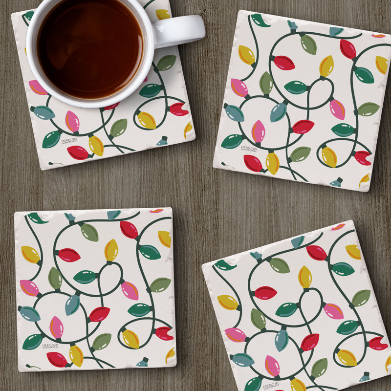 Ensemble de 4 sous-verres en verre
