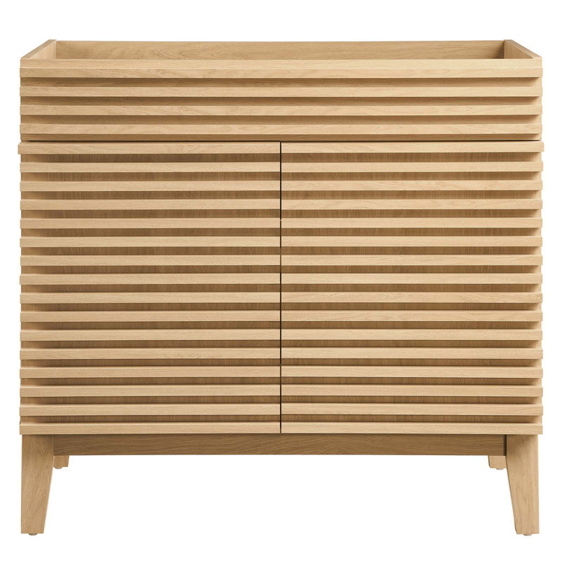 Base de meuble-lavabo simple 36 po Render, Chêne