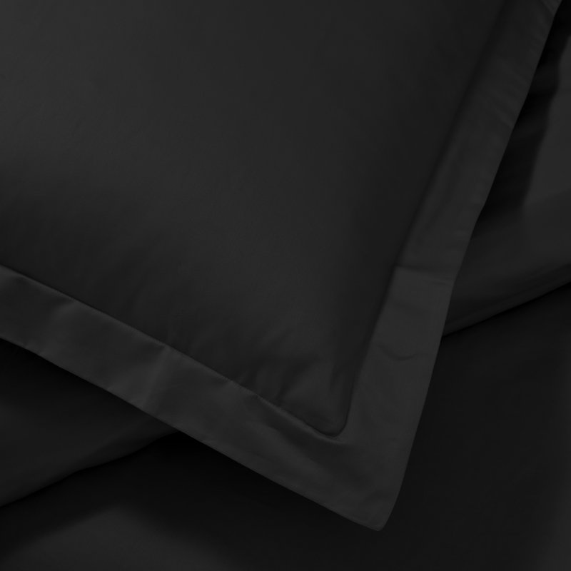 Luxury 1500 Thread Count Certified Egyptian Cotton Duvet Covers Set, Black, King/California King Duvet Cover + 2 King Shams