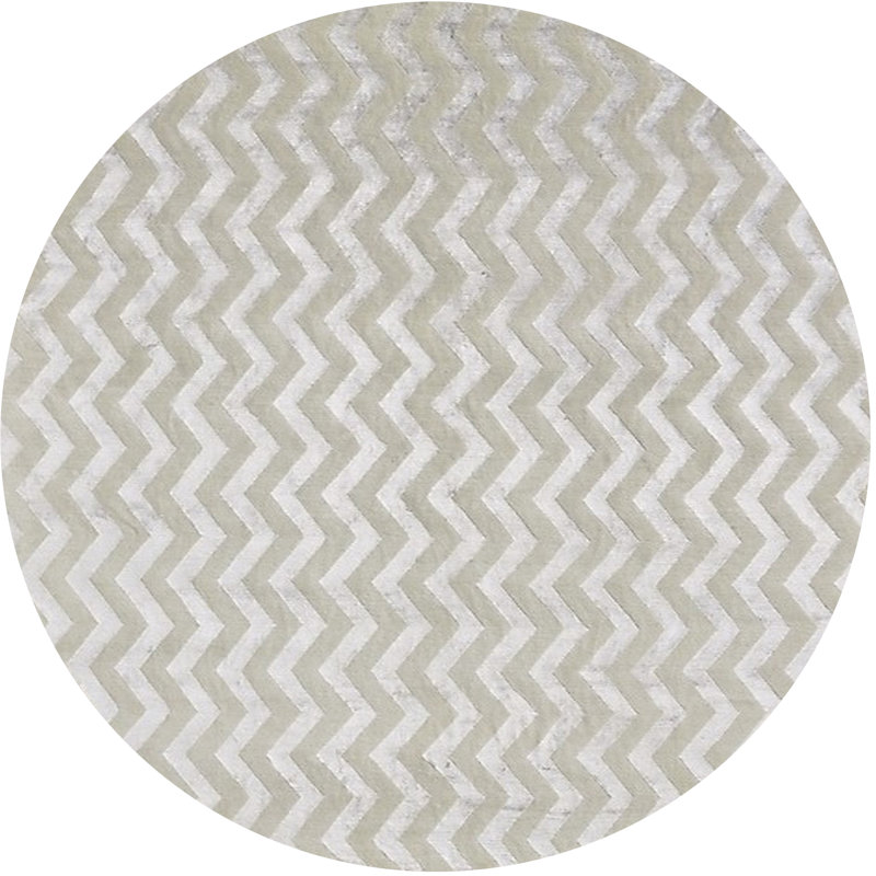 Chevron Indoor Rug, Round 6'
