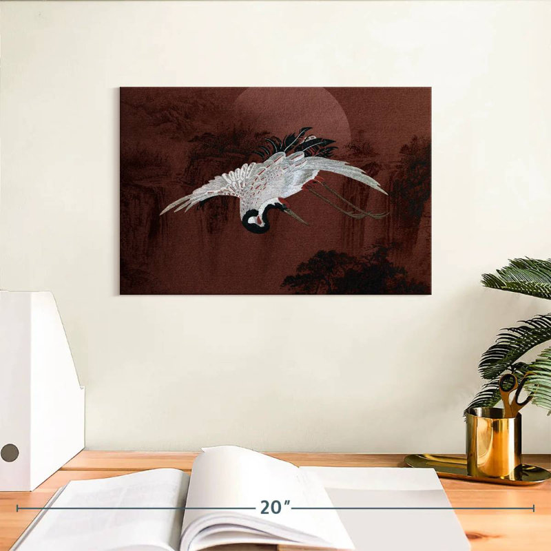 Brampt Flying Crane, 8" H x 12" W