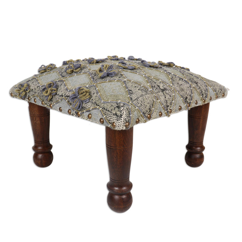Solid + Manufactured Wood Accent Stool