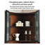Grande armoire vitrée d'angle avec portes en verre cannelé
