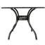 Table rectangulaire en fonte d'aluminium - Avec magnifique support à fleurs et à fentes pour parasol