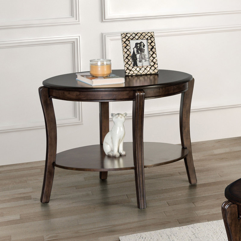 30.6 Transitional End Table, Walnut