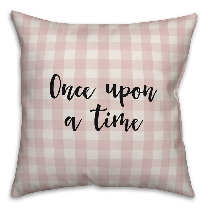  Coussin Once Once A Time, Rose / Noir, Coussin décoratif