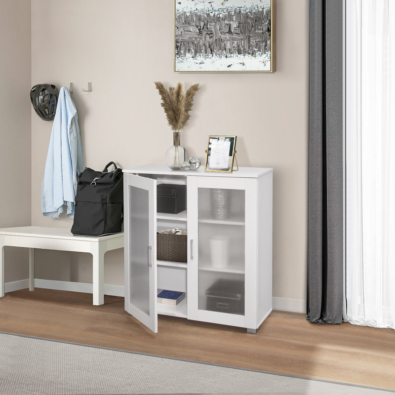 Blashford 2-Door Accent Storage Cabinet, Sideboard Buffet Floor Storage Cupboard for Kitchen, Dining Room, Living Room, Entryway