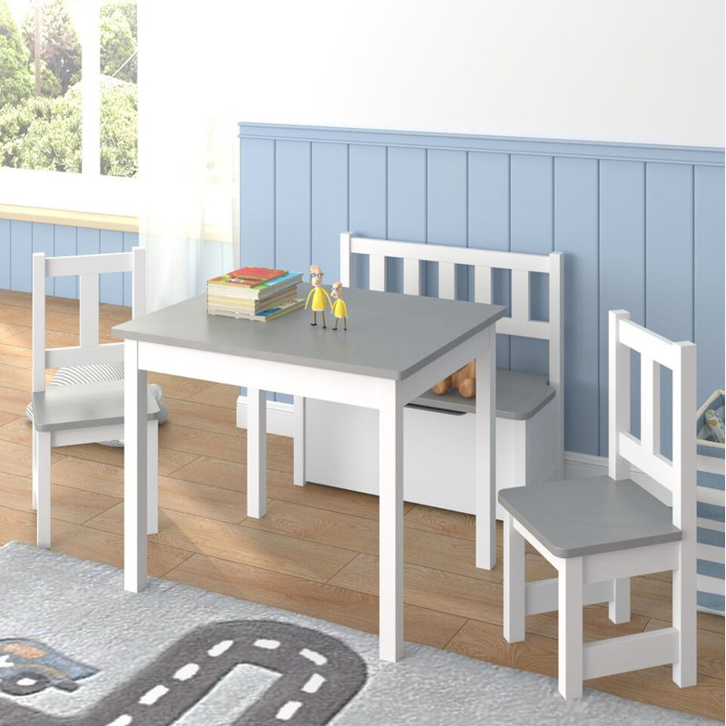 Louann 27cm Drafting Table Chair Set, Grey