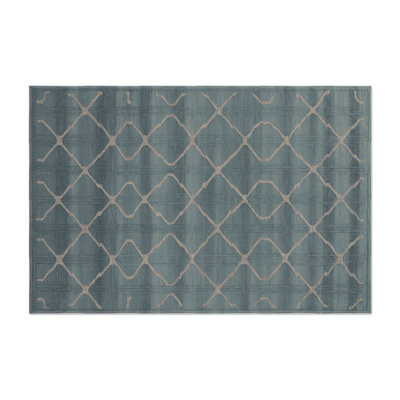 Tapis gris intérieur et extérieur Trellis