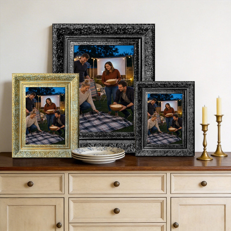 Cadre 3 photos noir classique moderne pour photos et cadeaux de 11 po x 14 po, Black, 3, 11" W x 14" H