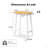 Solid Wood Bar Stools (Not Cheap Iron), 25.6" Tall Set Of 2 Bar Chairs, Kitchen Counter Stools With Footrests, Farmhouse Stools For Dining Room, Kitchen, Counter-452917191