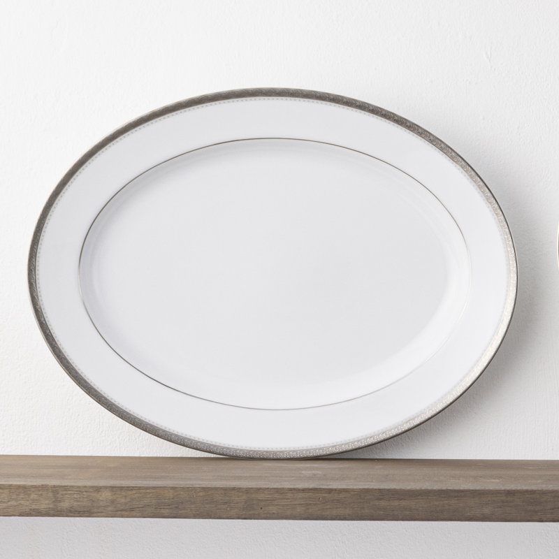 Plateau Noritake Charlotta, H 1,75 po x l 12 po x P 16 po, Platine