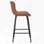 Ensemble de deux tabourets de comptoir, chaises de cuisine et de salle à manger en similicuir avec pieds en métal, design moderne Mid-Century pour une utilisation polyvalente-1282055140