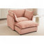 Chaise rembourrée moderne avec repose-pieds mobile 47 po Modern-457000794