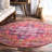 Aliece Bohemian Medallion Power Loom Performance Pink/Orange Rug-768853837