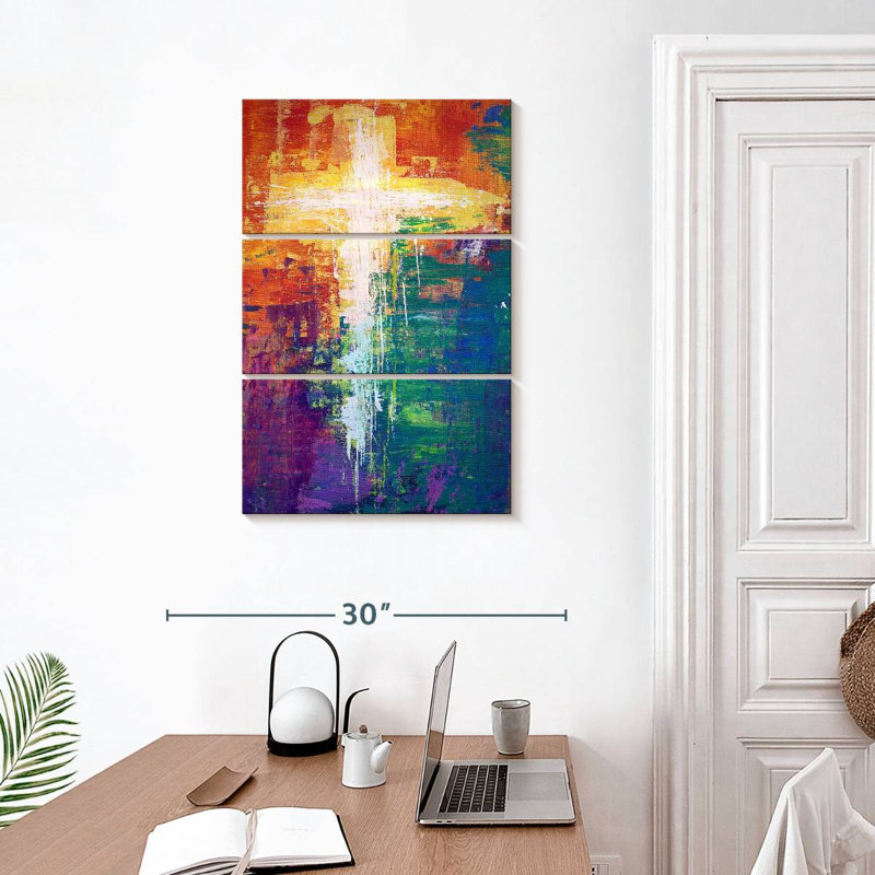 Adella Abstract Cross, 32" H x 20" W