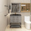 Meuble-lavabo simple 29,5 po avec plateau en quartz Sezai