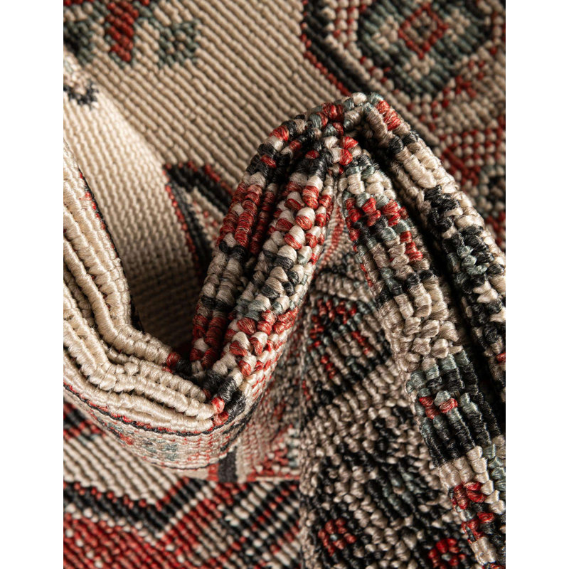 Tapis intérieur / extérieur traditionnel, Tapis de couloir 2 pi x 5 pi 1 po