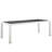 Stance 90.5" Outdoor Patio Aluminum Dining Table In White Gray