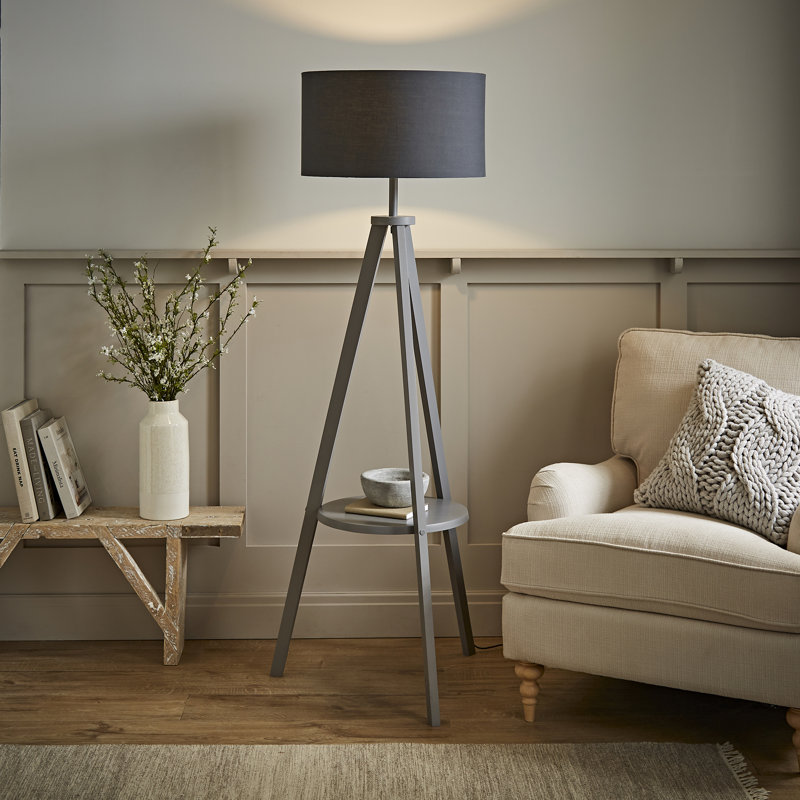 132cm Tripod Floor Lamp, Charcoal