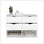 Commode 4 tiroirs, finition blanche-1475116583