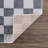 Brunetti Checkered Machine Woven Polyester Area Rug in Blue-1582761859
