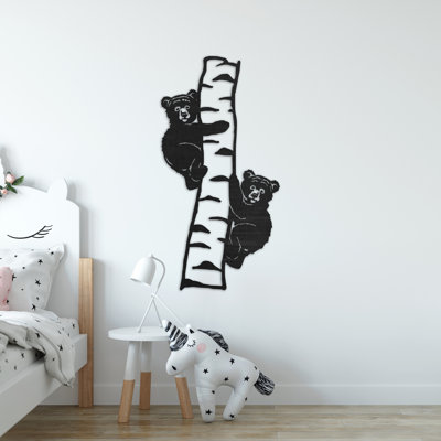 Décoration murale arbre grimpant Playful Bears - blanc ACM (46 po x 23 po)
