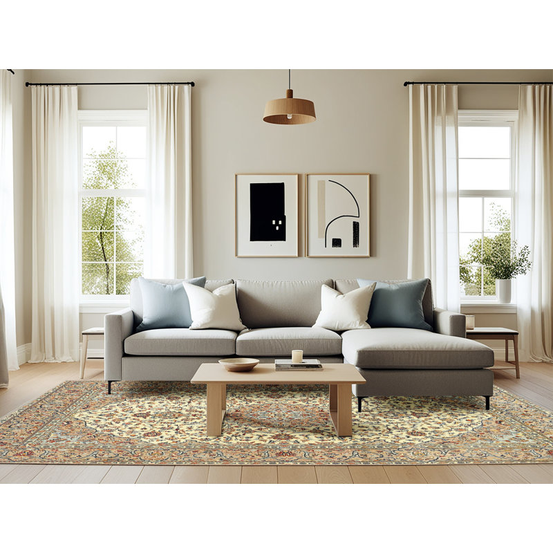 Benno Wool Oriental Indoor Rug, Rectangle 6' x 9'
