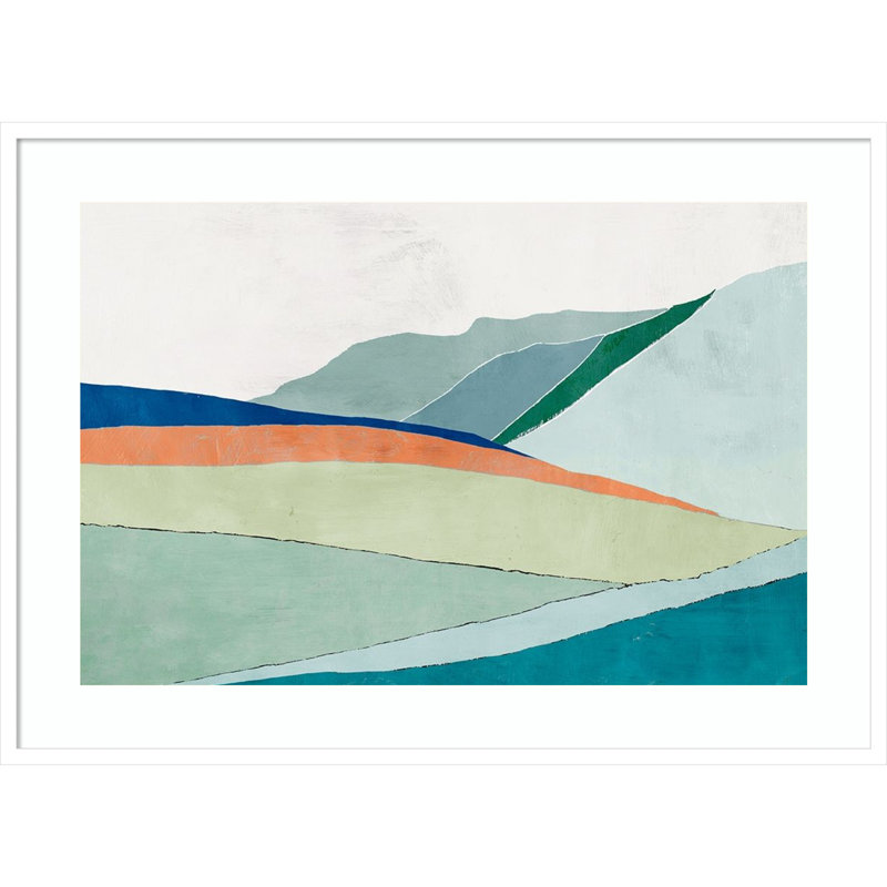 Hills Beneath Roving Sun by E.l Cacho Wood Framed Wall Art Print, 30" H x 41" W