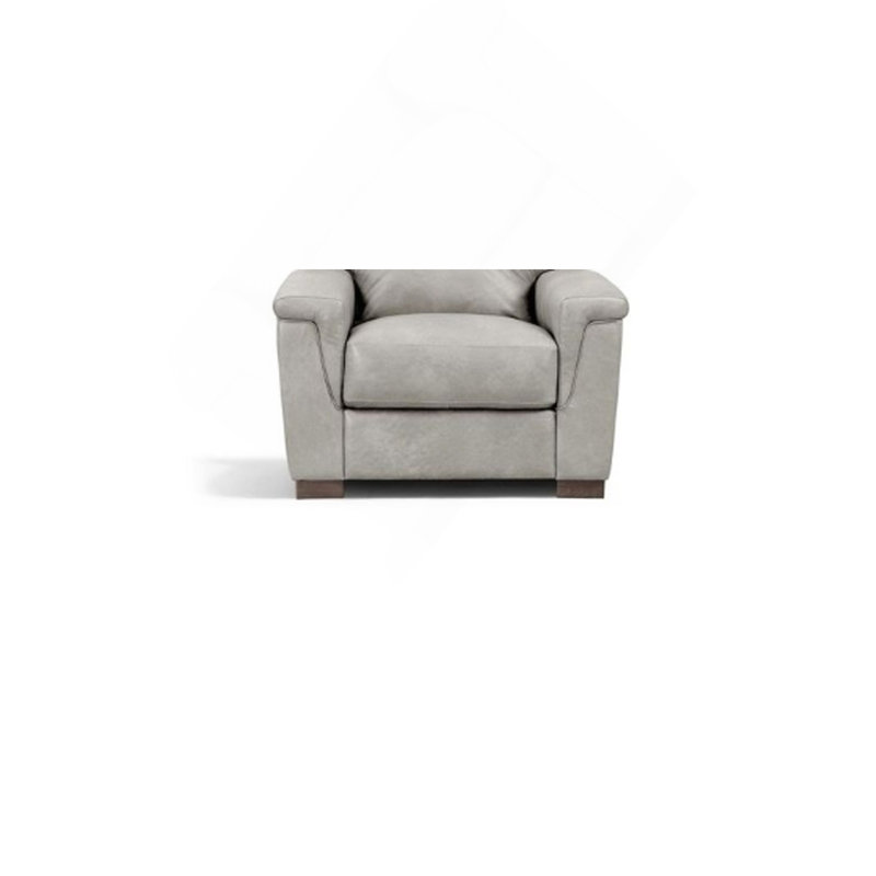 Fauteuil en cuir beige