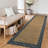 Floral Bordered Machine Washable Rug with Non-Slip Backing Non-Shedding Foldable Soft Low Pile Indoor Carpet-480044382