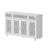 Amiee 55.1'' Wide 3 Drawer Mirrored Door Sideboard-76547917
